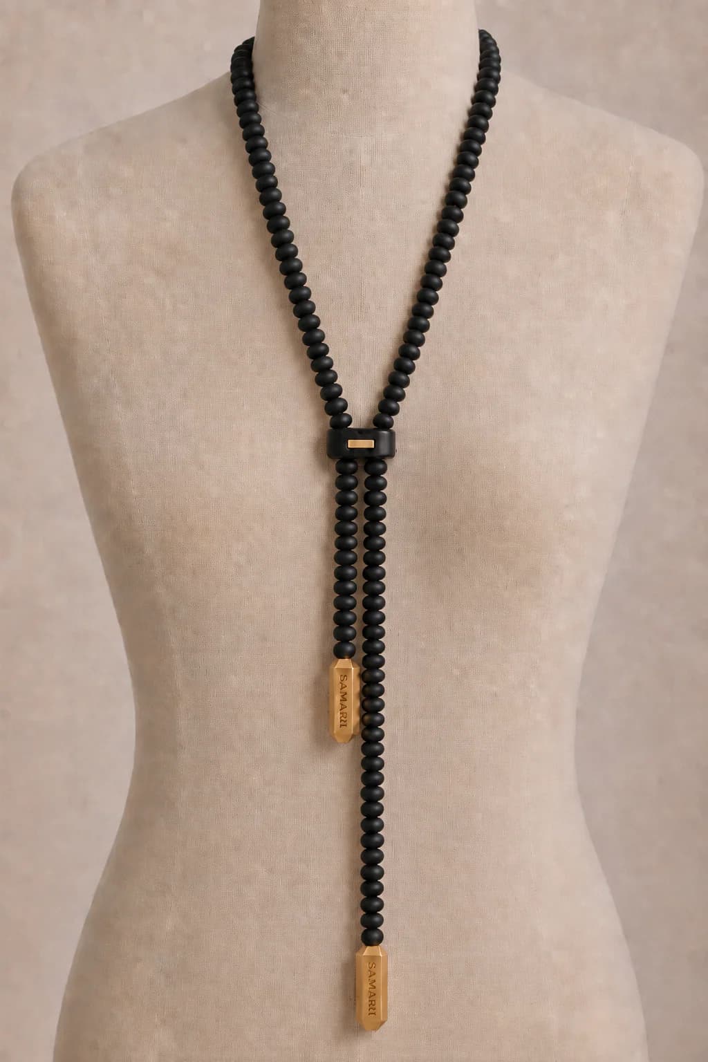 FORM Matte Onyx Lariat Necklace